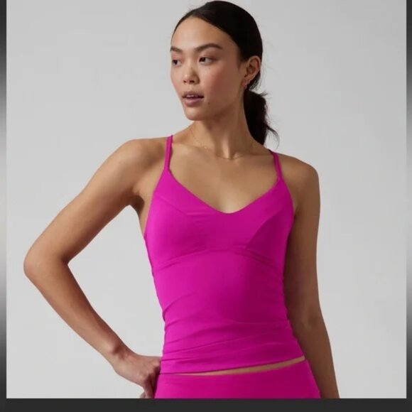 Athleta Triangle Tankini A-C // NWT // Electric Fuchsia Medium - Picture 5 of 7